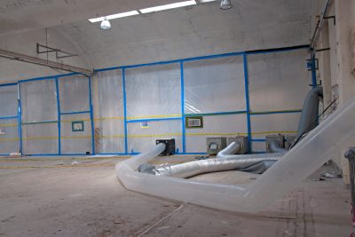 containment area for asbestos abatement